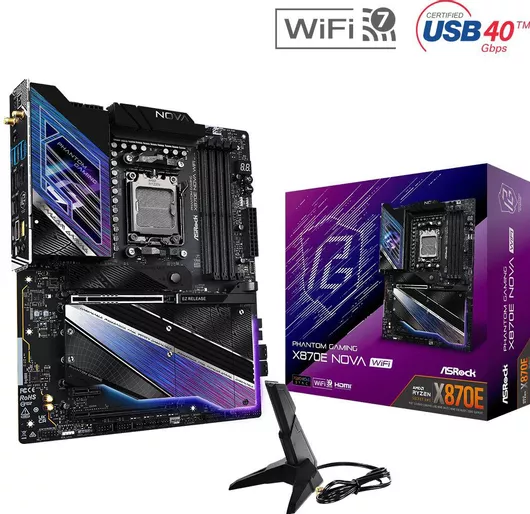 ASRock Phantom Gaming X870E Nova WiFi ATX Motherboard με AMD AM5 Socket