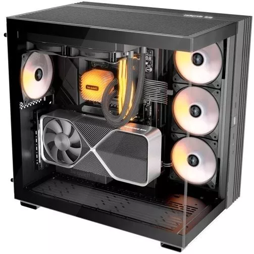 Gaming Desktop E-GATE AMD Quiet Midnight G9 Ryzen 9-9900X/32GB DDR5/1TB SSD/GeForce RTX 4060 Ti/No OS