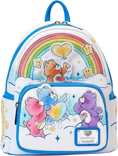 Παιδική Τσάντα Πλάτης Loungefly Care Bears Rainbow Mini Λευκή