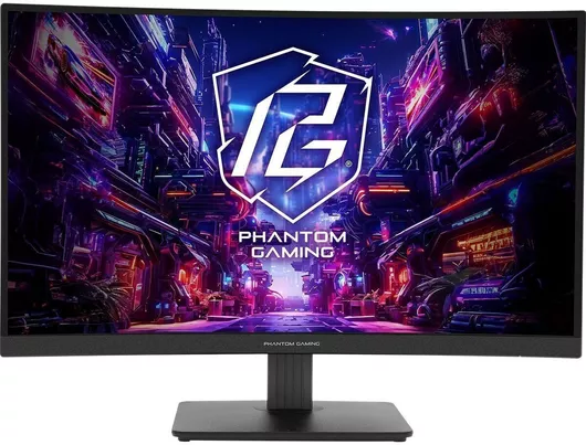 ASRock Phantom Gaming PG27QRT1B VA Curved Gaming Monitor 27" QHD 2560x1440 180Hz με Χρόνο Απόκρισης 5ms GTG