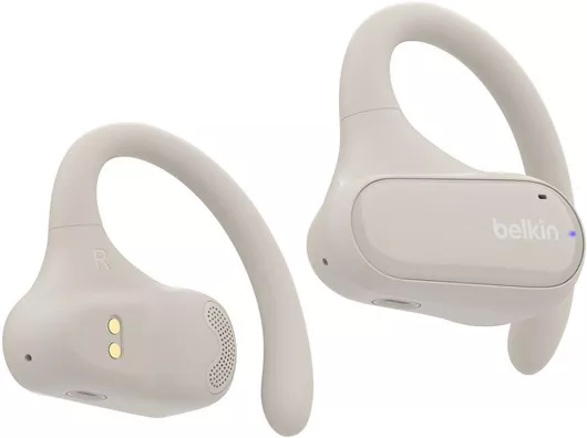 Belkin SoundForm ClearFit Open Ear Bluetooth Handsfree Ακουστικά με Αντοχή στον Ιδρώτα & Θήκη Φόρτισης Λευκό