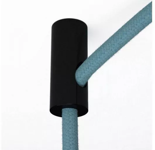 Στήριγμα Υφασμάτινου Καλωδίου Οροφής Γάντζος Στοπ Κιτ Creative Cable 150101 Μαύρο