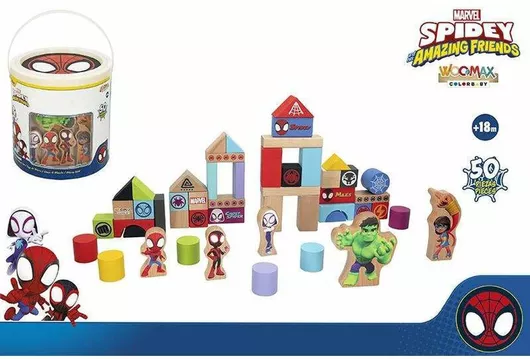 Τουβλάκι Educa Ξύλινα για 1.5+ Ετών 50τμχ