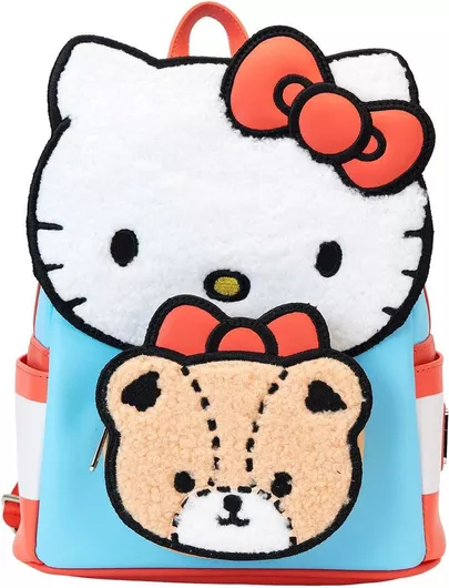 Παιδική Τσάντα Πλάτης Loungefly Sanrio Hello Kitty & Bear Mini 27x23x12cm Γαλάζιο