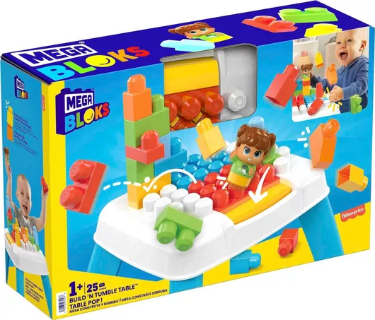 Τουβλάκι Mega Bloks Build 'N Tumble Table για 1+ Έτους 25τμχ