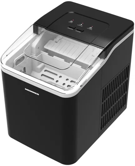 Παγομηχανή Heinner Him-120bk Αυτοματοκαθαριζόμενη Ημερήσια Παραγωγή 12kg Αφαιρούμενο Δοχείο Mαύρο