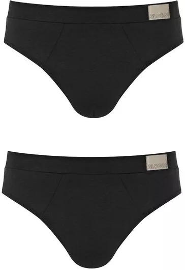 Sloggi Ανδρικά Σλιπ Μαύρο Μονόχρωμα 2Pack