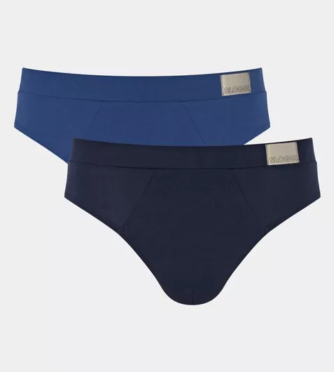 Sloggi Ανδρικά Σλιπ Μπλε (2 Τεμάχια)