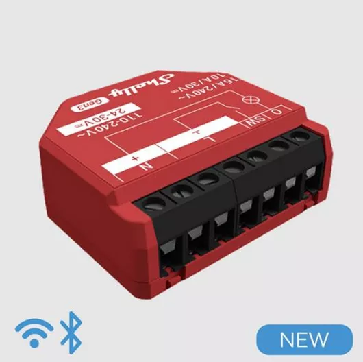 Ενδιάμεσος Διακόπτης Shelly 1pm Gen3