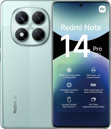 Xiaomi Redmi Note 14 Pro 5G 12GB 512GB Coral Green
