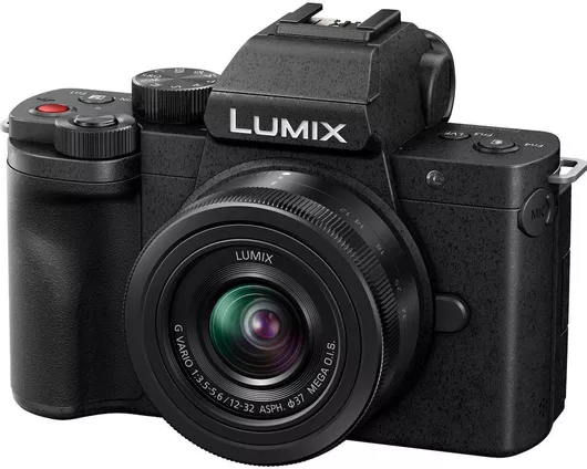 Mirrorless Φωτογραφική Μηχανή Panasonic Lumix DC-G100D Kit G Vario 12-32mm F3.5-5.6 Asph. Mega OIS Μαύρη