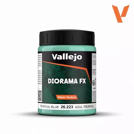 Χρώμα Μοντελισμού Acrylicos Vallejo Diorama Fx - Water Texture: Tropical Blue (200ml) Tropical Blue 200ml