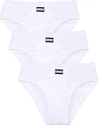 Minerva 90-23027 Ανδρικά Σλιπ Λευκό Μονόχρωμα 3Pack