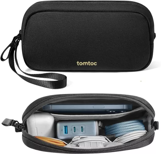 Θήκη Universal Tomtoc Light-t12 Accessory Pouch Αξεσουάρ Powerbank Smartphone 1l Small Black T12s1d1