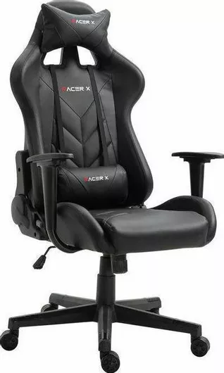 Varossi Racer Καρέκλα Gaming Δερματίνης Μαύρο