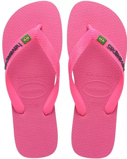 Havaianas Brasil Logo Neon Σαγιονάρες Ροζ