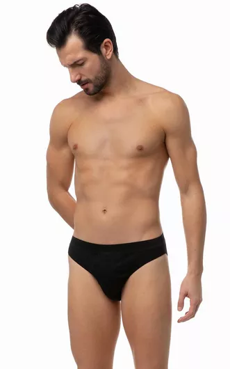 Minerva Ανδρικά Σλιπ Μαύρο Μονόχρωμα 2Pack