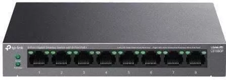 Switch TP-LINK LS108GP Unmanaged L2 PoE+ με 8 Θύρες Gigabit 1Gbps Ethernet