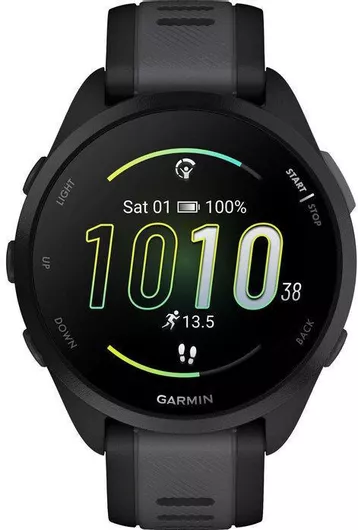 Garmin Forerunner 165 43mm Αδιάβροχο Smartwatch με Παλμογράφο Black / Slate Gray