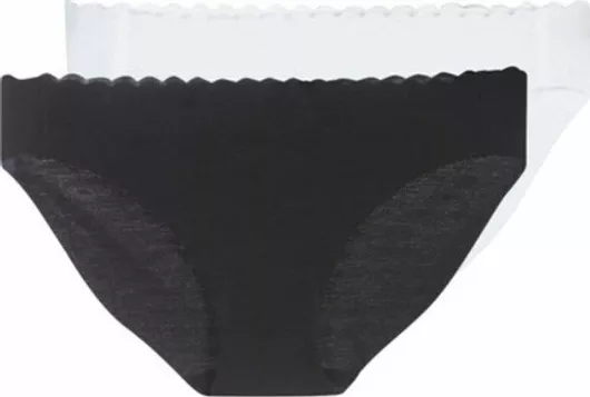 Σετ Εσωρούχων DIM Γυναικεία Slip Λευκό-Μαύρο σε Σετ των Δύο