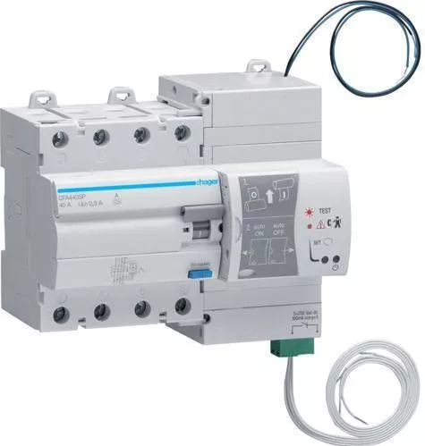 Ρελέ Ράγας Hager CFA440SP Τυπου A 300ma 4x40a Restart Pro Διαρροής