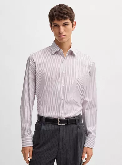 Hugo Boss Μακρυμάνικο Πουκάμισο Κανονική Γραμμή Κόκκινο