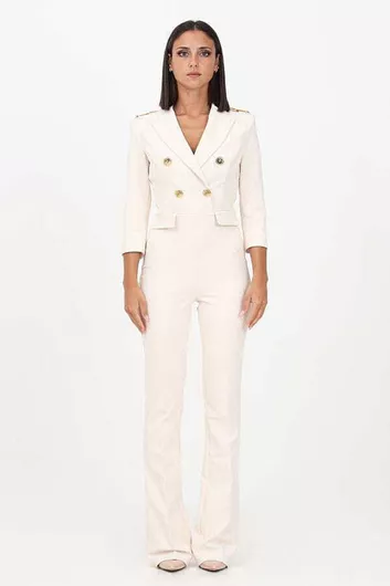 Elisabetta Franchi Γυναικεία Ολόσωμη Φόρμα Μπεζ