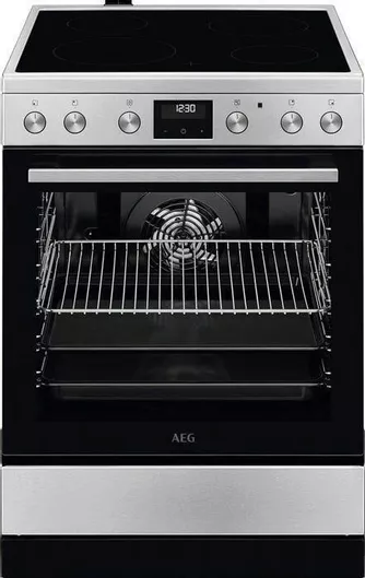 Κουζίνα AEG 73lt με Κεραμικές Εστίες Π59.6cm Inox