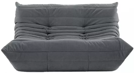 Καναπές Togo Διθέσιος 132x102x70cm Γκρι
