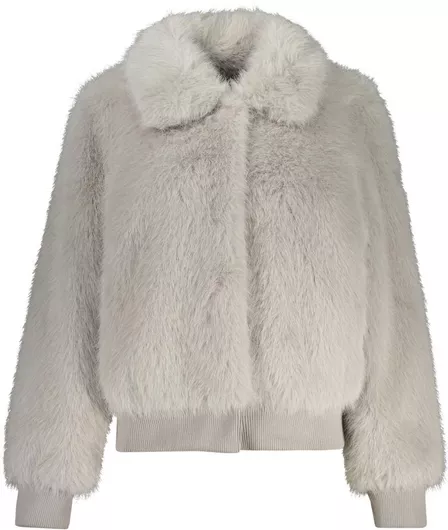 Guess Κοντή Γυναικεία Γούνα Grey