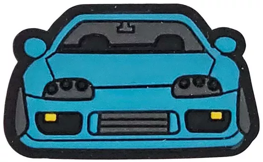 Charms Decorative Clogs Phrases Blue F Car