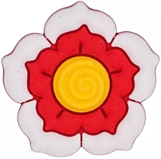Charms Decorative Clogs White-red Flower