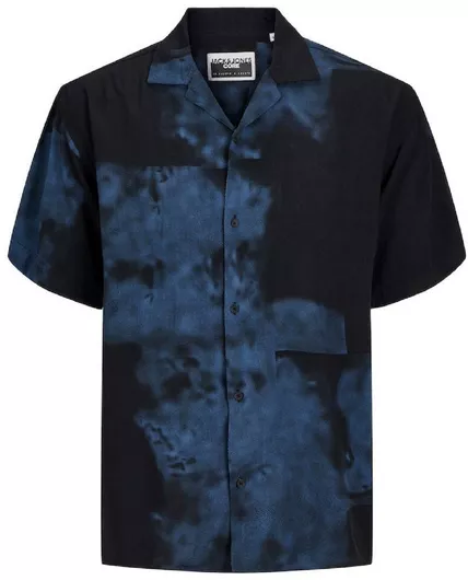 Jack & Jones Κοντομάνικο Πουκάμισο Μαύρο