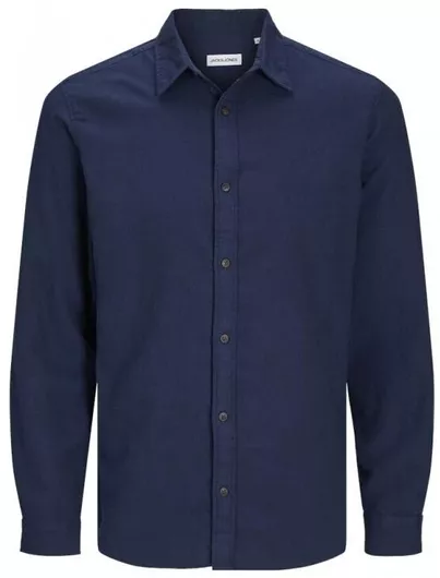 Jack & Jones Μακρυμάνικo Φανελένιο Πουκάμισο Forest Night