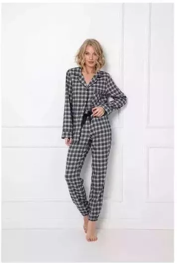 Aruelle Χειμερινό Γυναικείο Σετ Πιτζάμας Βαμβακερό Γκρι