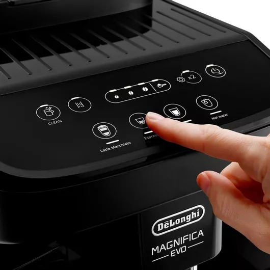 De'Longhi Magnifica Evo Αυτόματη Μηχανή Espresso 1450W Πίεσης 15bar με Μύλο Άλεσης Μαύρη