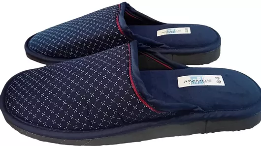 Amaryllis Slippers Χειμερινές Ανδρικές Παντόφλες Μπλε