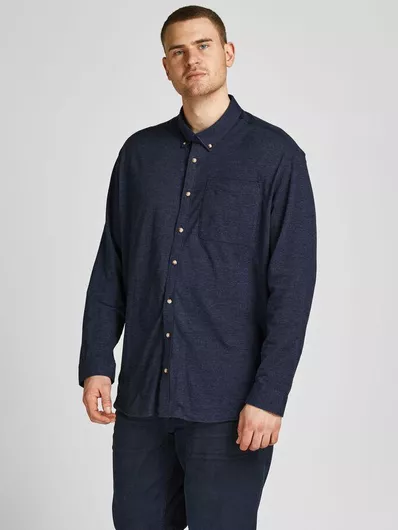 Jack & Jones Μακρυμάνικo Πουκάμισο Navy Μπλε
