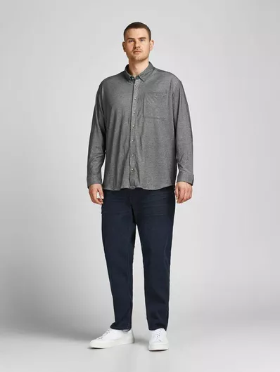 Jack & Jones Μακρυμάνικo Πουκάμισο Γκρι