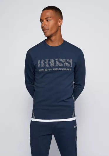 Hugo Boss Salbo Iconic Φούτερ Navy