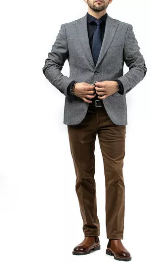 Fragosto Blazer Micro pattern - 001 Navy