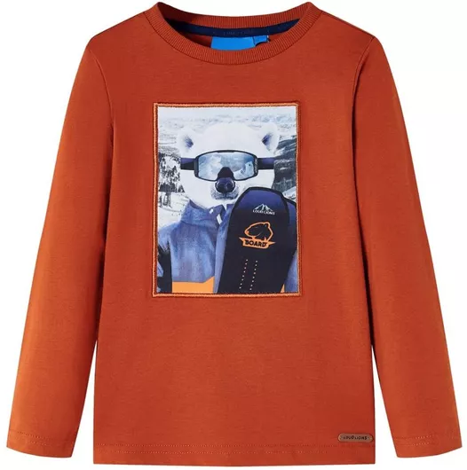 vidaXL Παιδική Μπλούζα Μακρυμάνικη Light Rust