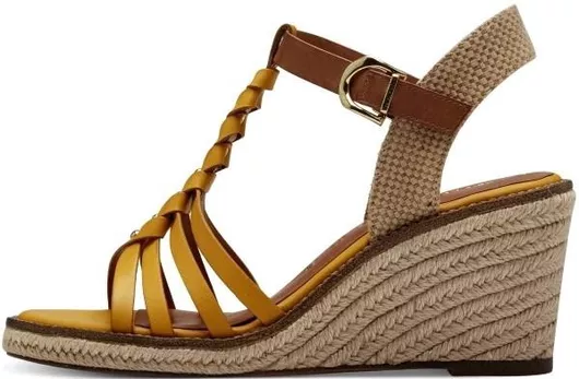 Tamaris Ανατομικές Καλοκαιρινές Γυναικείες Πλατφόρμες Κίτρινο