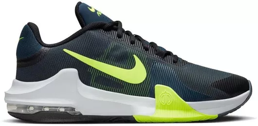 Nike Air Max Impact 4 Χαμηλά Μπασκετικά Παπούτσια Black / Armory Navy / Pure Platinum / Volt