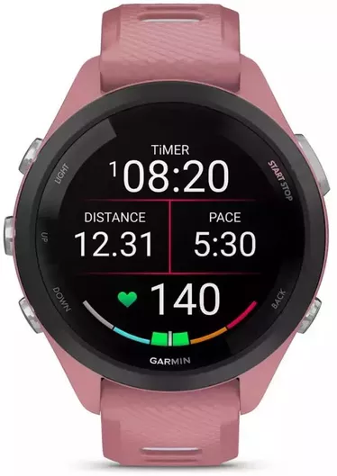 Garmin Forerunner 265s Αδιάβροχο Smartwatch με Παλμογράφο Light Pink/Whitestone