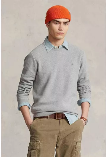 Ralph Lauren Πουλόβερ Μακρυμάνικο Γκρι