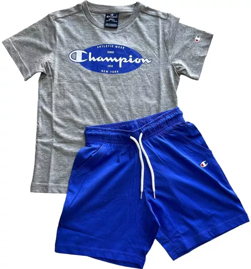 Champion Παιδικό Σετ με Σορτς Καλοκαιρινό 2τμχ Γκρι