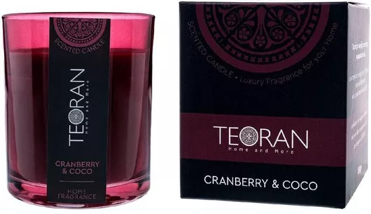 Αρωματικό Κερί Teoran Μπάλα με Άρωμα Καρύδα 200gr Ροζ