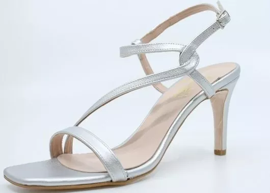 il mio γυναικείο πέδιλο με χαμηλό τακούνι ασημί 2767 silver