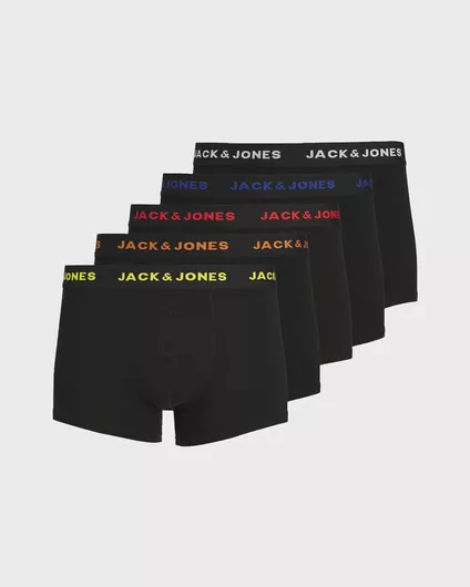 Jack & Jones Ανδρικά Μποξεράκια Μαύρο 5Pack